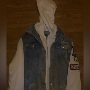 Men's Denim and White Jacket
